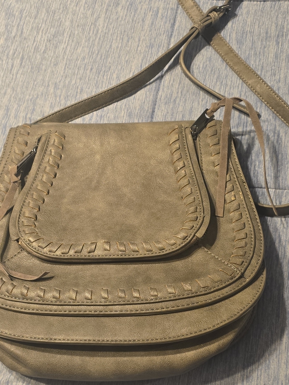 Urban Expressions  Crossbody Bag with Woven Trim